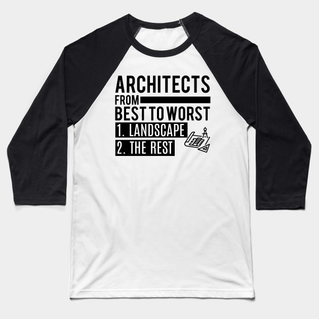 architects from bestto worst Baseball T-Shirt by busines_night